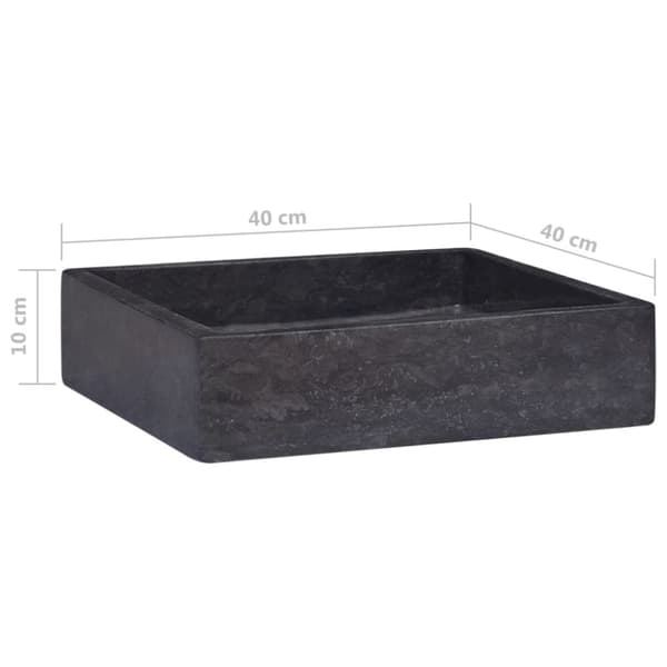 vidaXL Vask 40x40x10 cm marmor svart