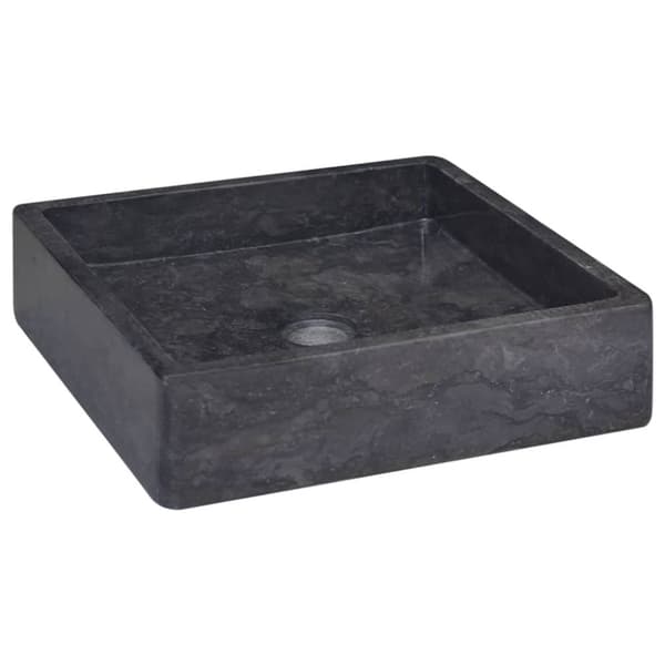 vidaXL Vask 40x40x10 cm marmor svart