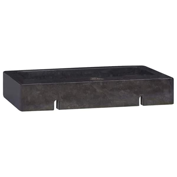 vidaXL Seinäkiinnitettävä Pesuallas musta 38x24x6,5 cm marmori
