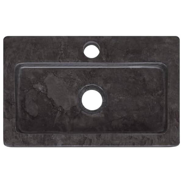 vidaXL Väggmonterat handfat svart 38x24x6,5 cm marmor