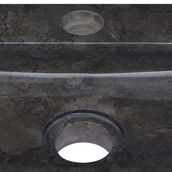 vidaXL Väggmonterat handfat svart 38x24x6,5 cm marmor