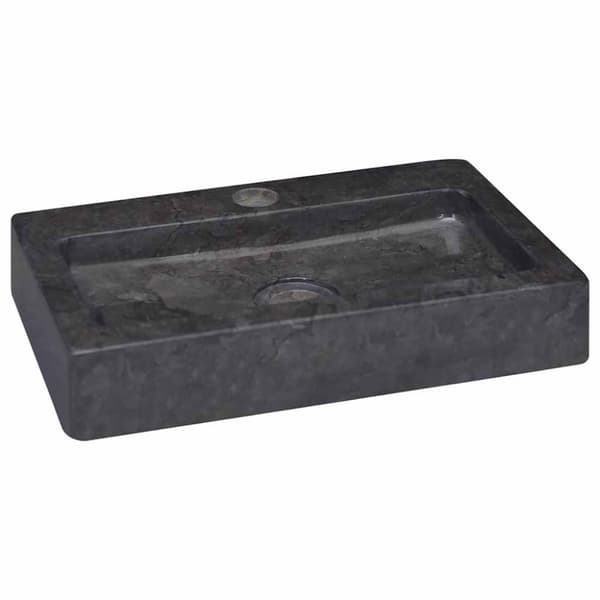 vidaXL Vask 38x24x6,5 cm marmor svart