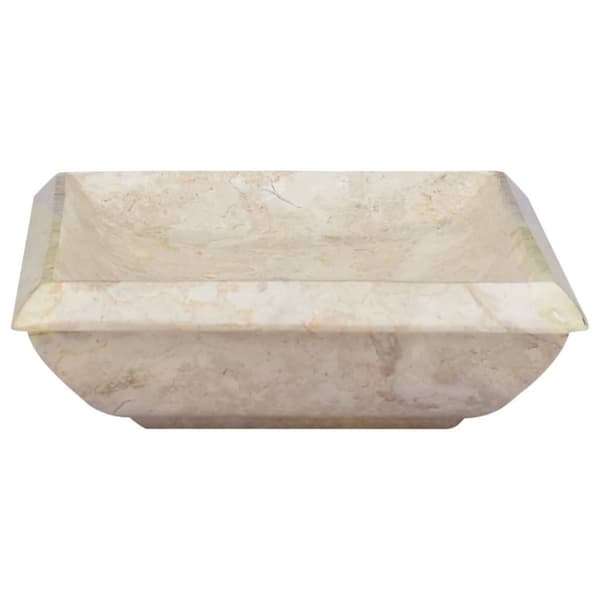 vidaXL Vask 50x35x10 cm marmor kremhvit