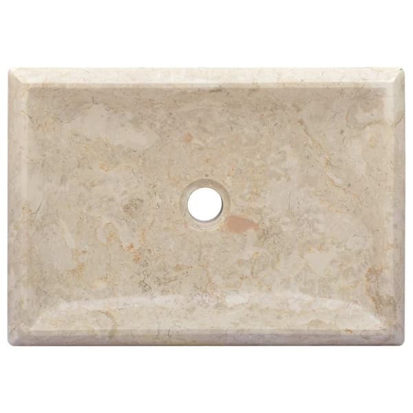 vidaXL Vask 50x35x10 cm marmor kremhvit