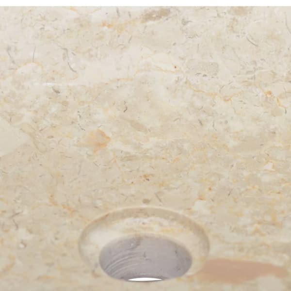 vidaXL Vask 50x35x10 cm marmor kremhvit