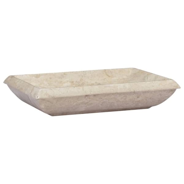 vidaXL Vask 50x35x10 cm marmor kremhvit
