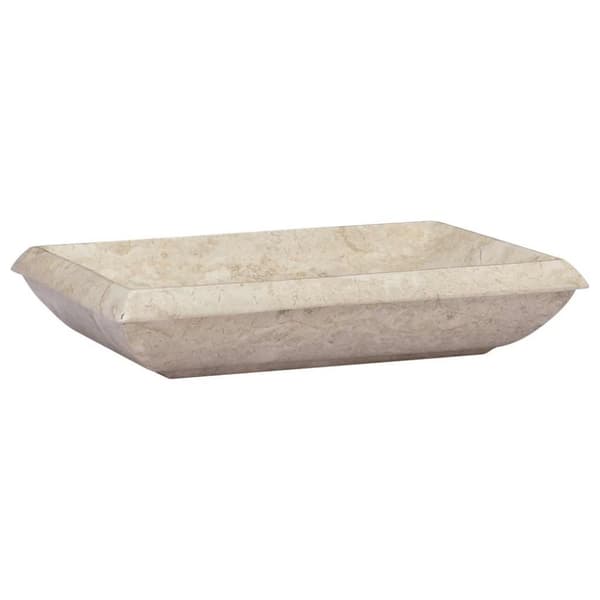 vidaXL Vask 50x35x10 cm marmor kremhvit