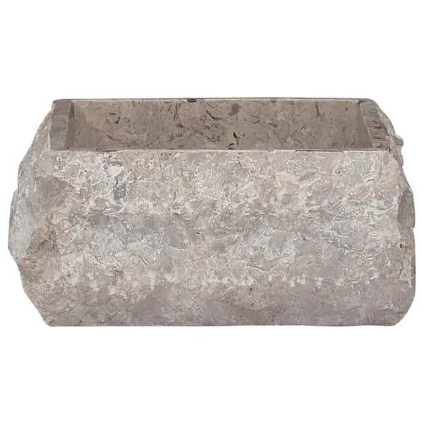 vidaXL Vask 30x30x13 cm marmor grå