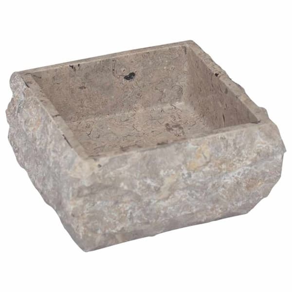 vidaXL Vask 30x30x13 cm marmor grå