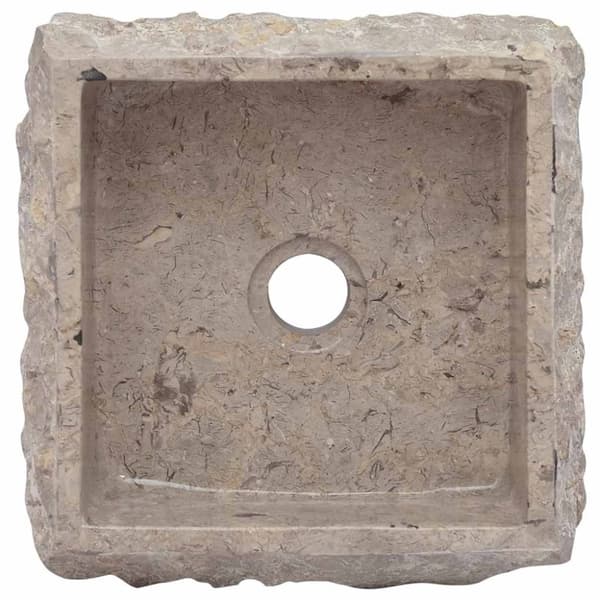 vidaXL Vask 30x30x13 cm marmor grå