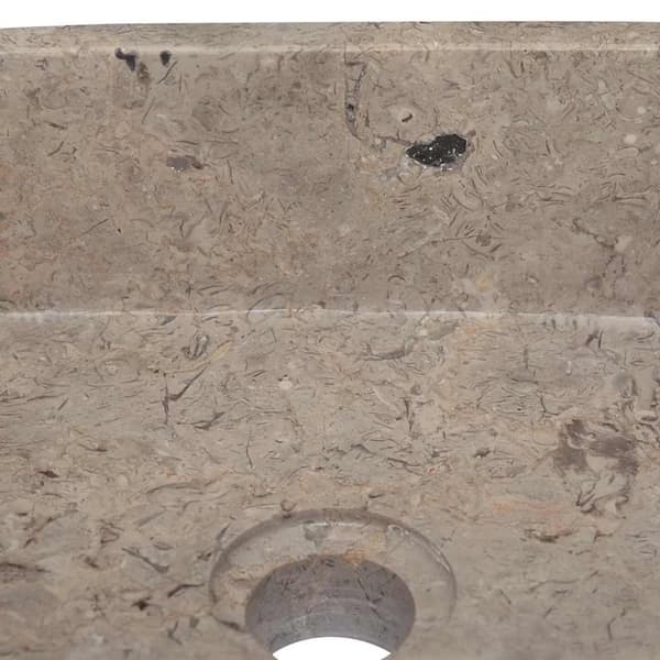 vidaXL Vask 30x30x13 cm marmor grå