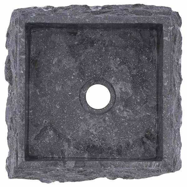 vidaXL Vask 30x30x13 cm marmor grå