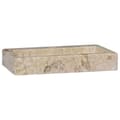 Miniatyrbilde 4 av 11: vidaXL Veggmontert vask kremhvit 38x24x6,5 cm marmor