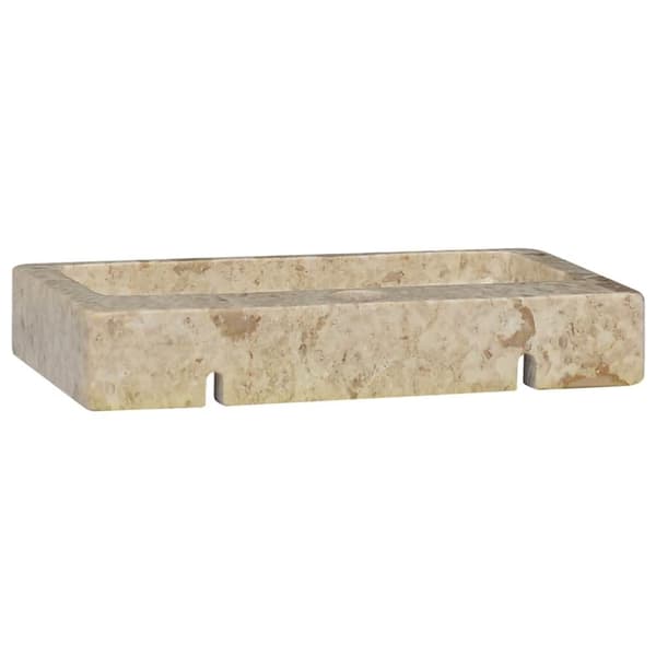 vidaXL Veggmontert vask kremhvit 38x24x6,5 cm marmor