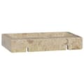 Miniatyrbilde 7 av 11: vidaXL Veggmontert vask kremhvit 38x24x6,5 cm marmor