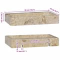 Miniatyrbilde 11 av 11: vidaXL Veggmontert vask kremhvit 38x24x6,5 cm marmor