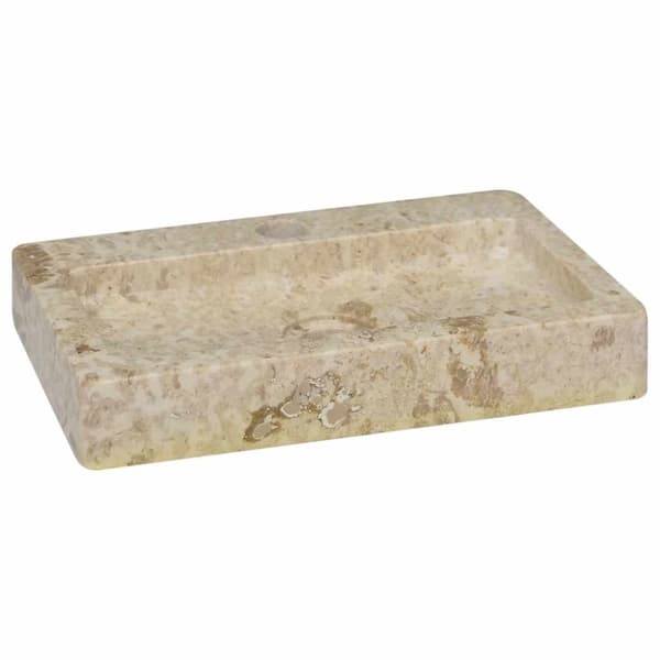 vidaXL Veggmontert vask kremhvit 38x24x6,5 cm marmor