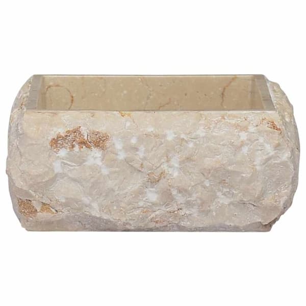 vidaXL håndvask 30x30x13 cm marmor cremefarvet