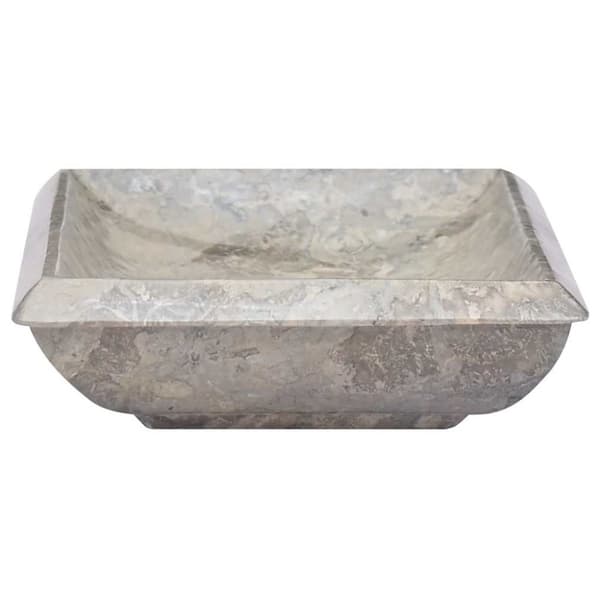 vidaXL håndvask 50x35x10 cm marmor grå