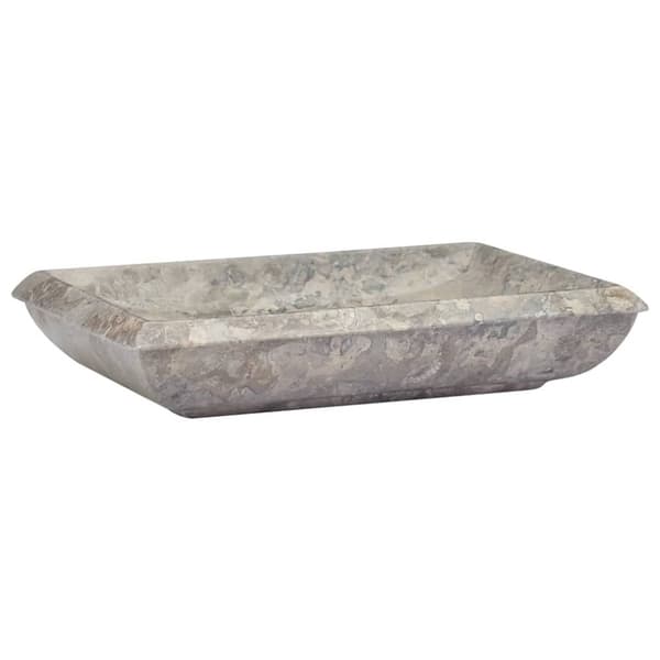 vidaXL håndvask 50x35x10 cm marmor grå