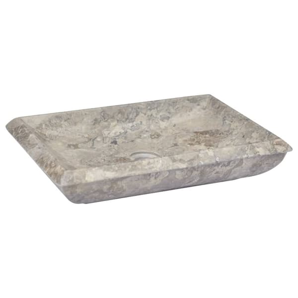 vidaXL håndvask 50x35x10 cm marmor grå