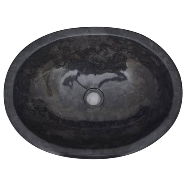 vidaXL Vask 53x40x15 cm marmor svart
