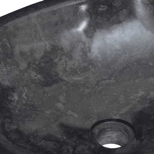 vidaXL Vask 53x40x15 cm marmor svart