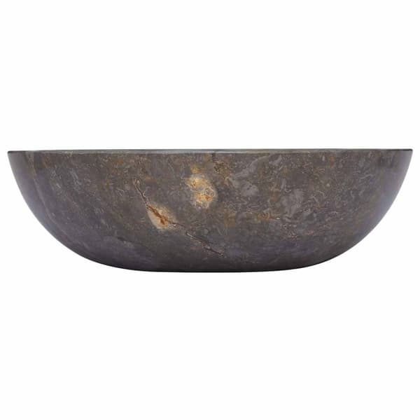 vidaXL Handfat grå Ø40x12 cm marmor