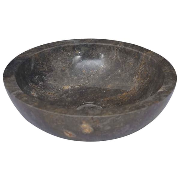 vidaXL Handfat grå Ø40x12 cm marmor