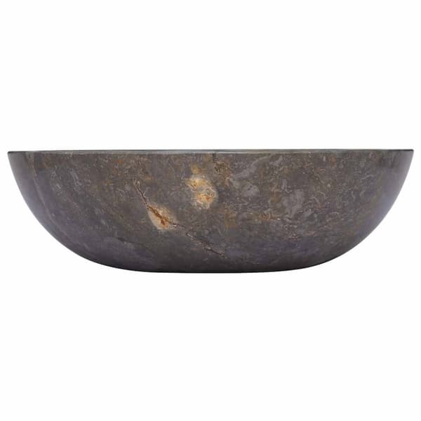 vidaXL håndvask Ø40x12 cm marmor grå
