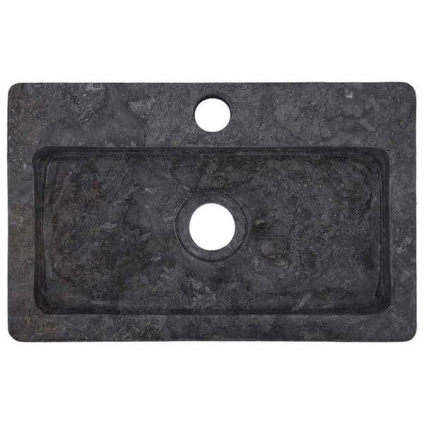 vidaXL Veggmontert vask grå 38x24x6,5 cm marmor