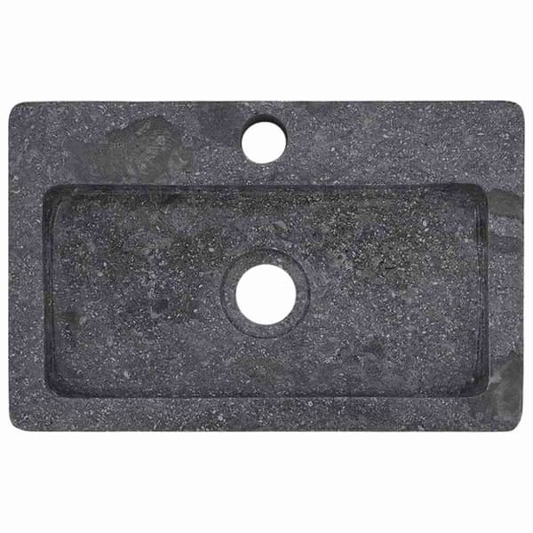 vidaXL Veggmontert vask grå 38x24x6,5 cm marmor