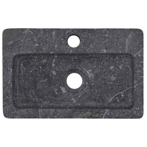 vidaXL Veggmontert vask grå 38x24x6,5 cm marmor
