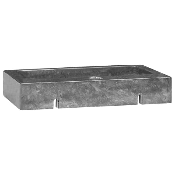 vidaXL Veggmontert vask grå 38x24x6,5 cm marmor