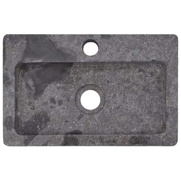 vidaXL Veggmontert vask grå 38x24x6,5 cm marmor
