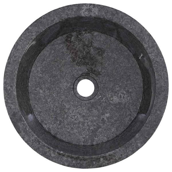 vidaXL håndvask Ø40x15 cm marmor grå