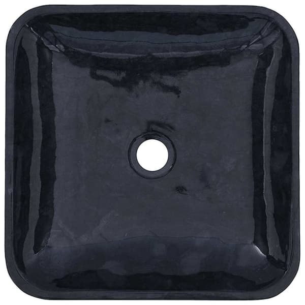 vidaXL håndvask 40x40x10 cm marmor sort