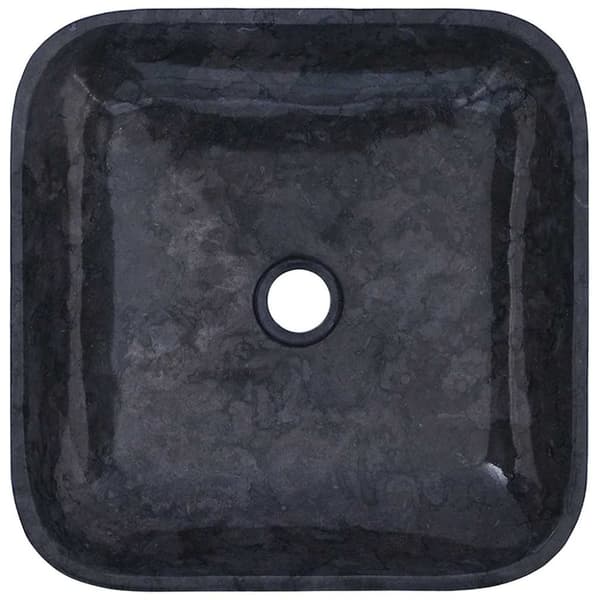 vidaXL håndvask 40x40x10 cm marmor sort