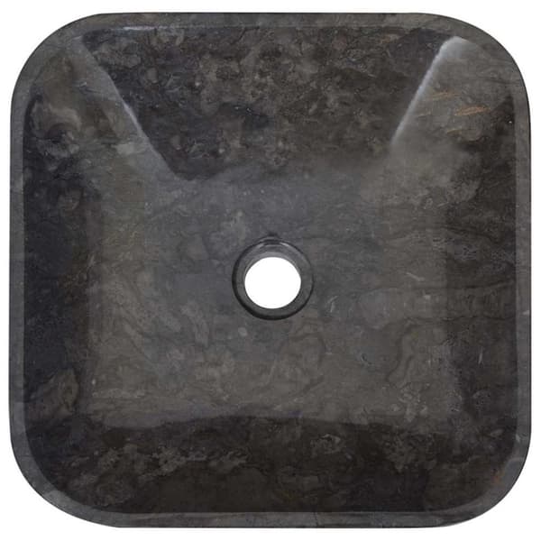 vidaXL Vask 40x40x10 cm marmor svart