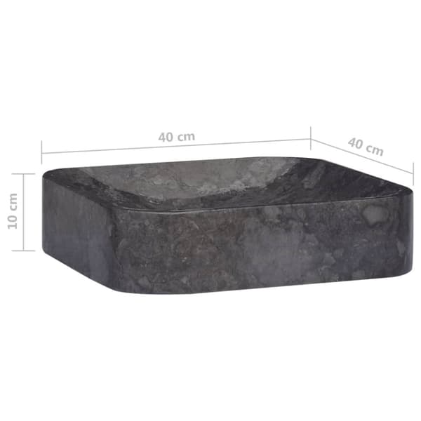 vidaXL Vask 40x40x10 cm marmor svart