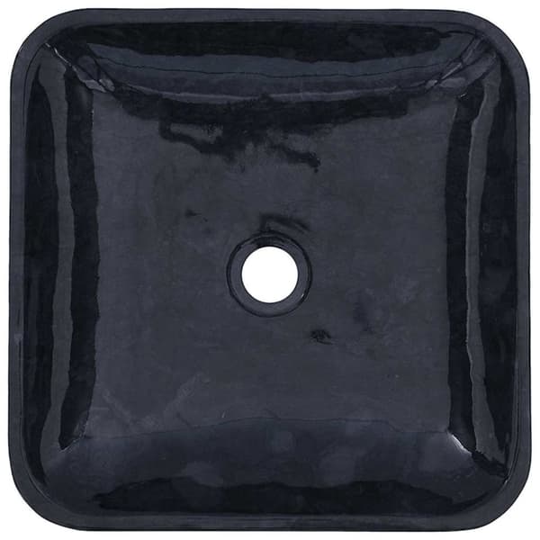 vidaXL Vask 40x40x10 cm marmor svart