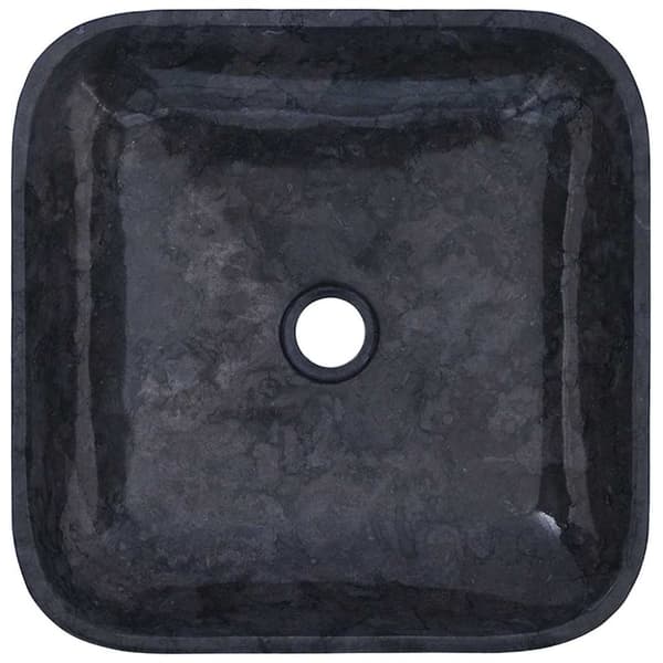 vidaXL Vask 40x40x10 cm marmor svart