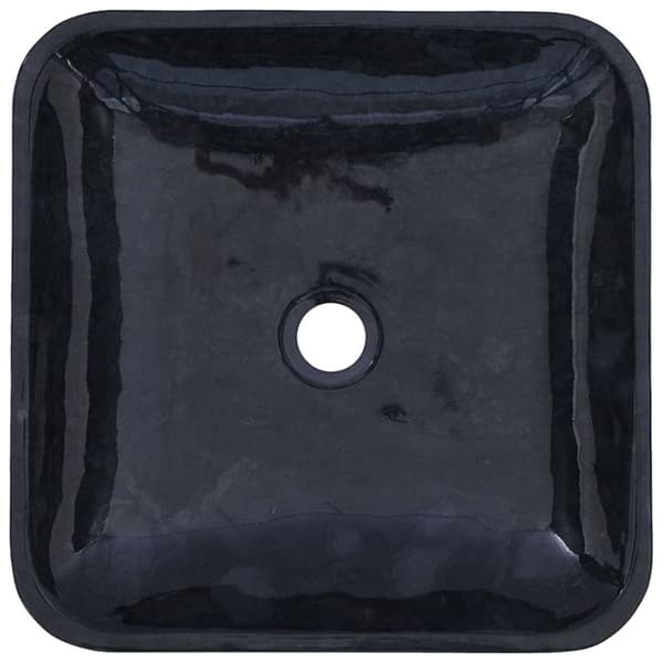 vidaXL Vask 40x40x10 cm marmor svart