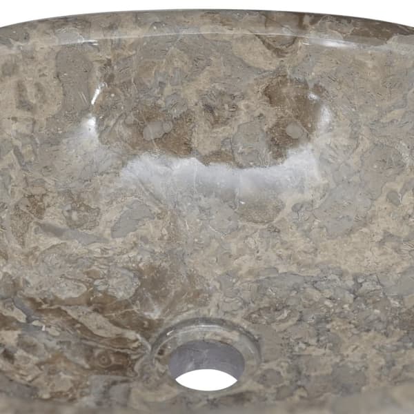 vidaXL Handfat grå 53x40x15 cm marmor