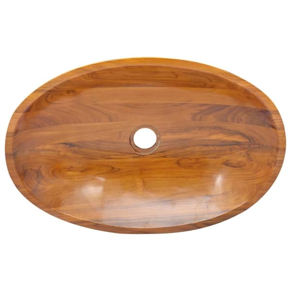 vidaXL Vask heltre teak 60x40x10 cm