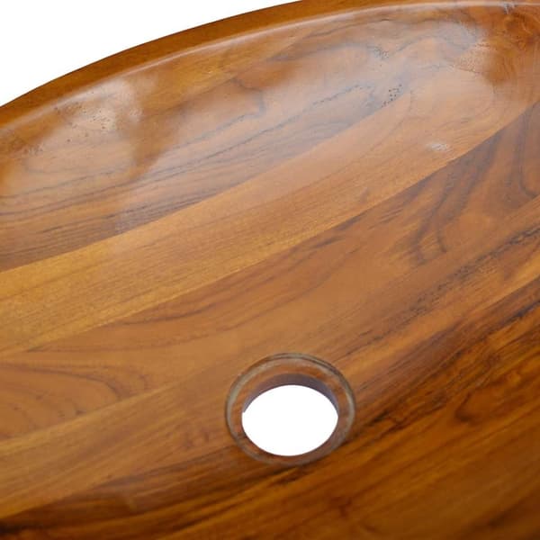 vidaXL Vask heltre teak 60x40x10 cm