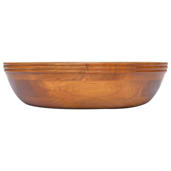 vidaXL Vask heltre teak Φ40x10 cm