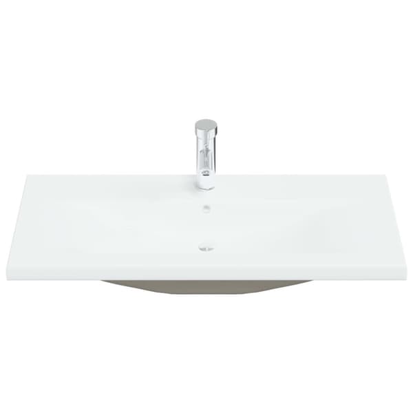 vidaXL indbygget håndvask med hane 91x39x18 cm keramisk hvid