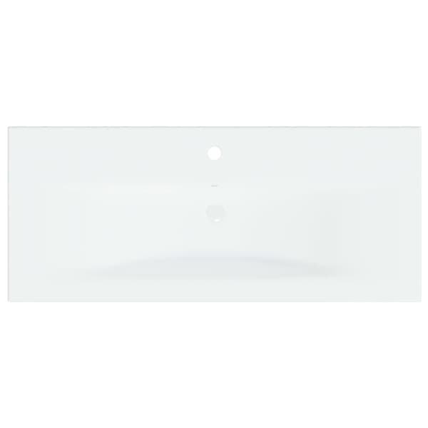 vidaXL indbygget håndvask med hane 91x39x18 cm keramisk hvid