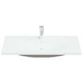 Miniatyrbild 3 av 11: vidaXL Inbyggt handfat med blandare 101x39x18 cm keramik vit